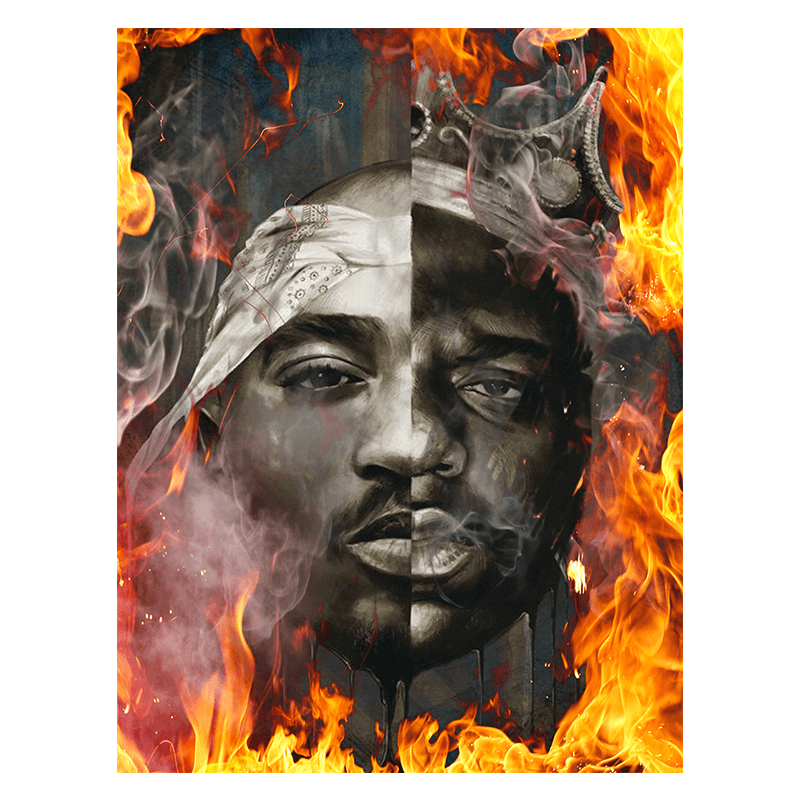 Pro Club Tupac vs Biggie Digital printed Tee