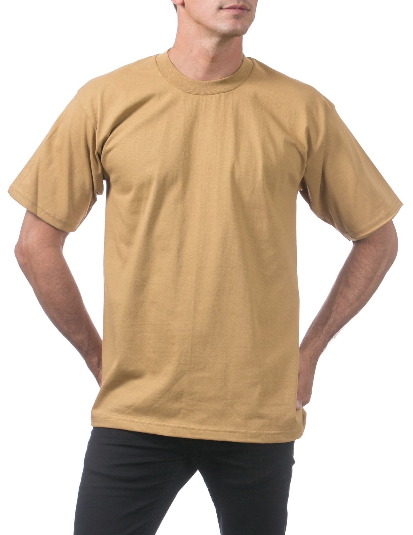 Pro Club Men's Heavyweight Short Sleeve Tee - MUSTARD