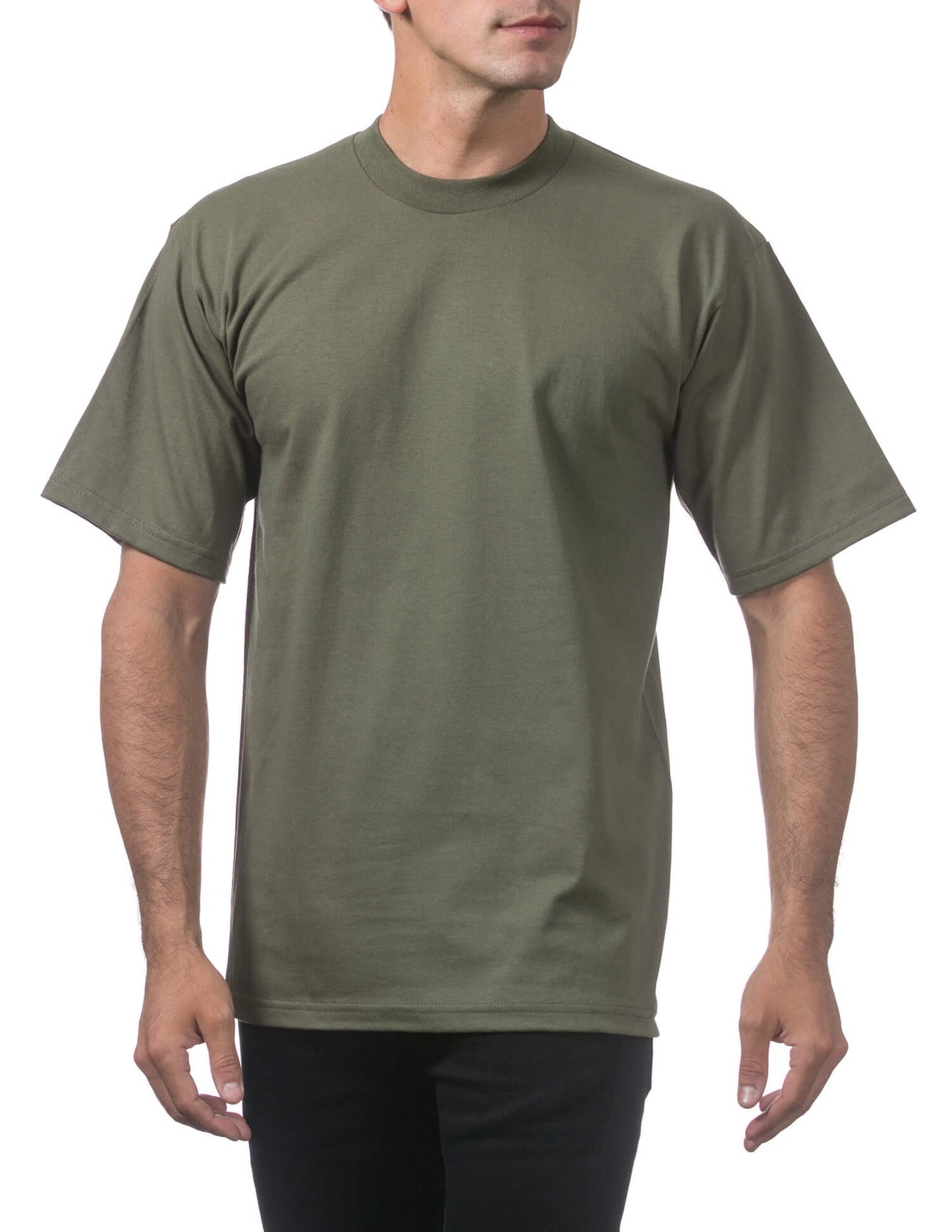 Pro Club Men's Heavyweight Short Sleeve Tee - OLIVE