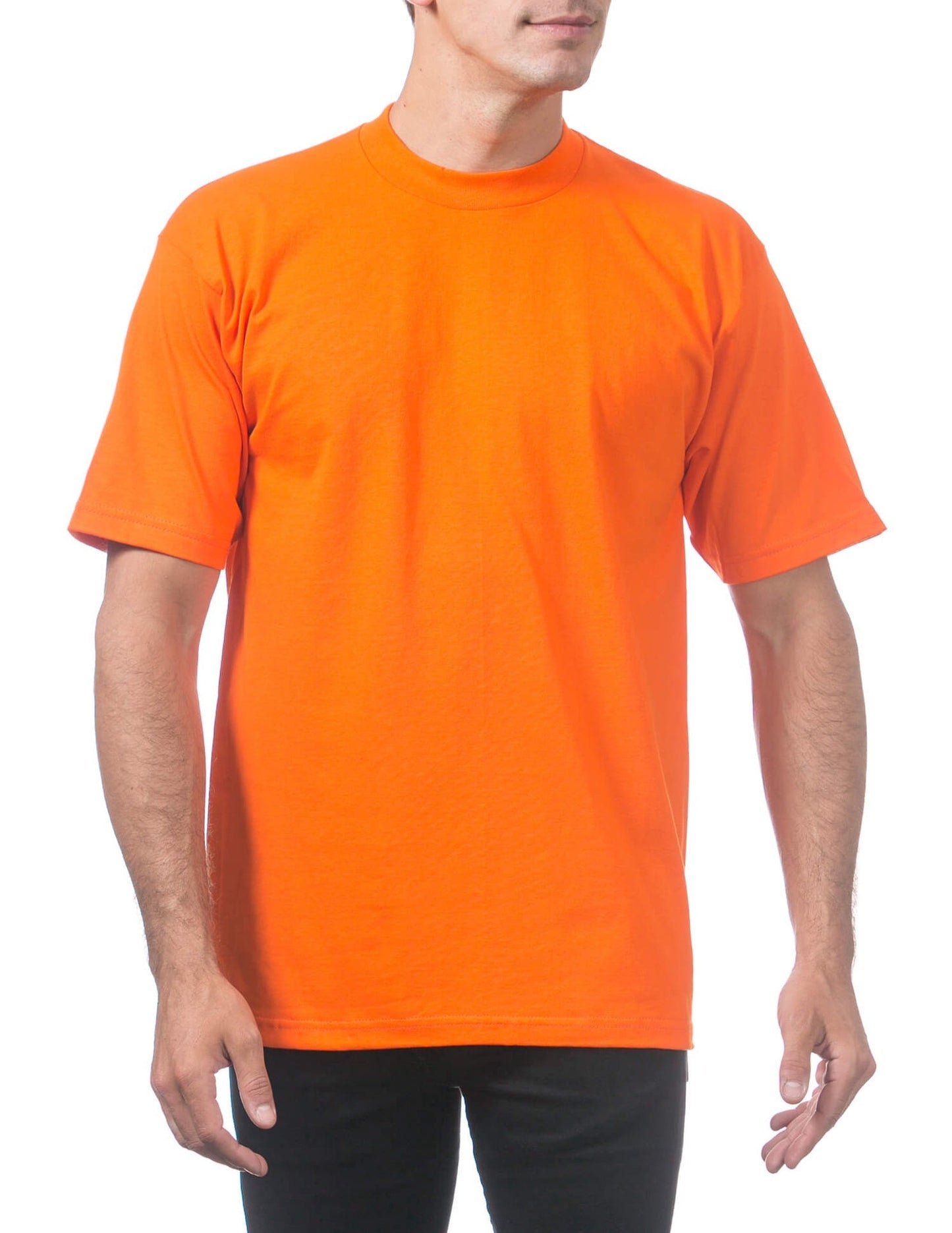 Pro Club Men's Heavyweight Short Sleeve Tee - ORANGE TAN
