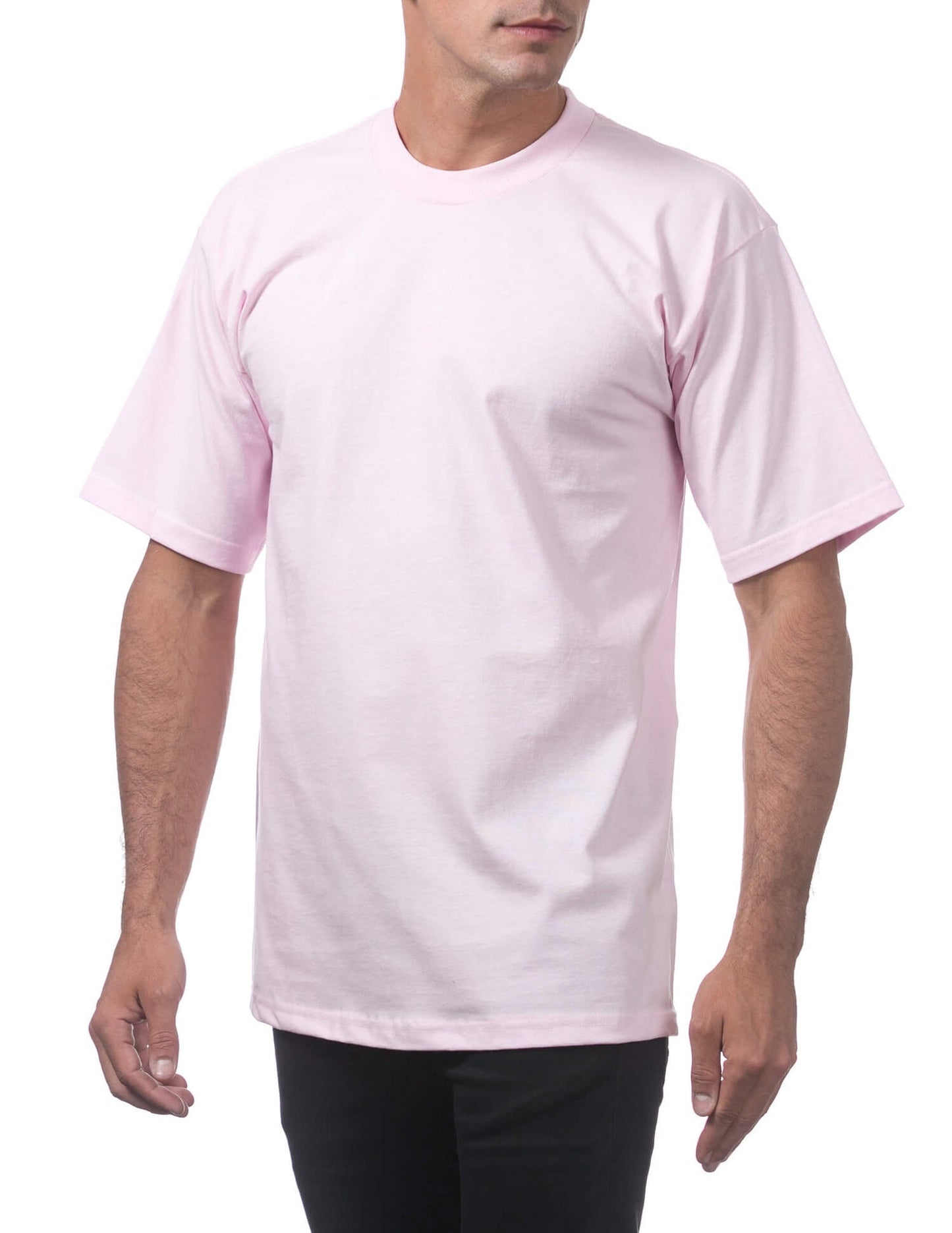 Pro Club Men's Heavyweight Short Sleeve Tee - PINK