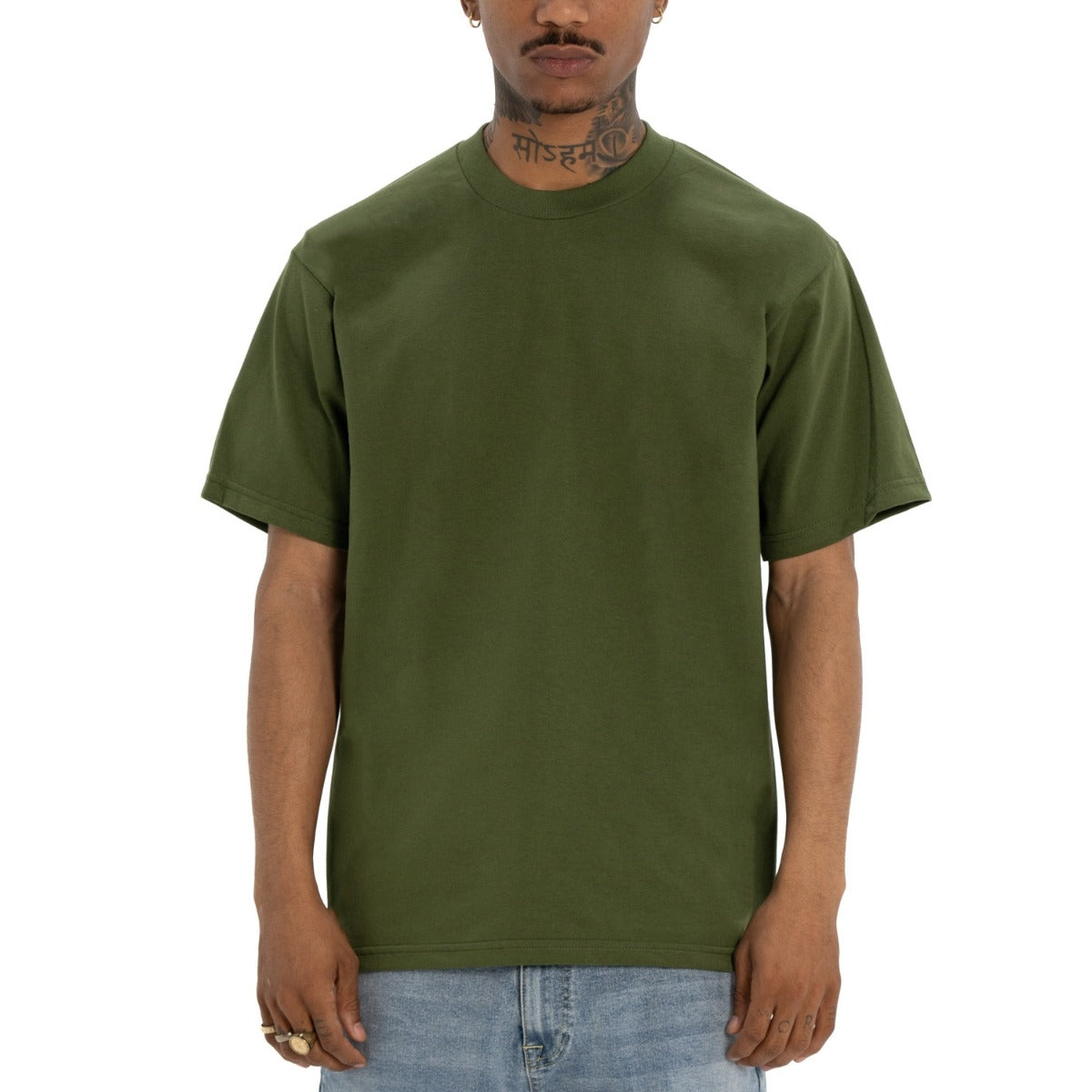 Pro Club Men's Heavyweight Cotton Short Sleeve Crew Neck T-Shirt