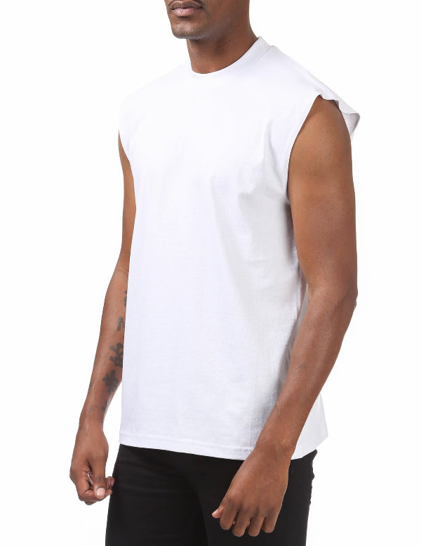 Pro Club Heavyweight Sleeveless Muscle Tee - WHITE