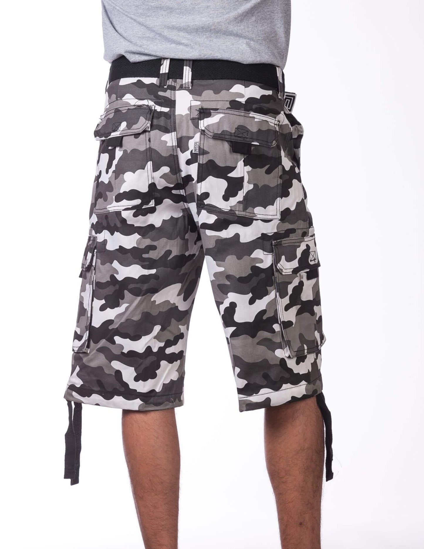 Pro Club Twill Cargo Shorts with Belt - CITY CAMO