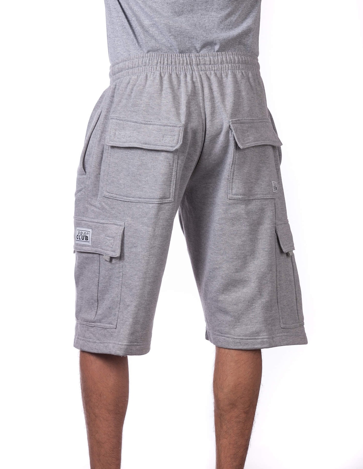 Pro Club FLEECE CARGO SHORTS - GRAY