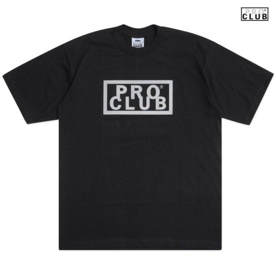 Pro Club Heavyweight BIG Embroidered Box Logo Tee - BLACK
