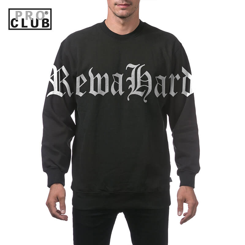 REWAHARD FRONT OLD ENGLISH Pro Club Heavyweight Pullover Sweater (13oz)