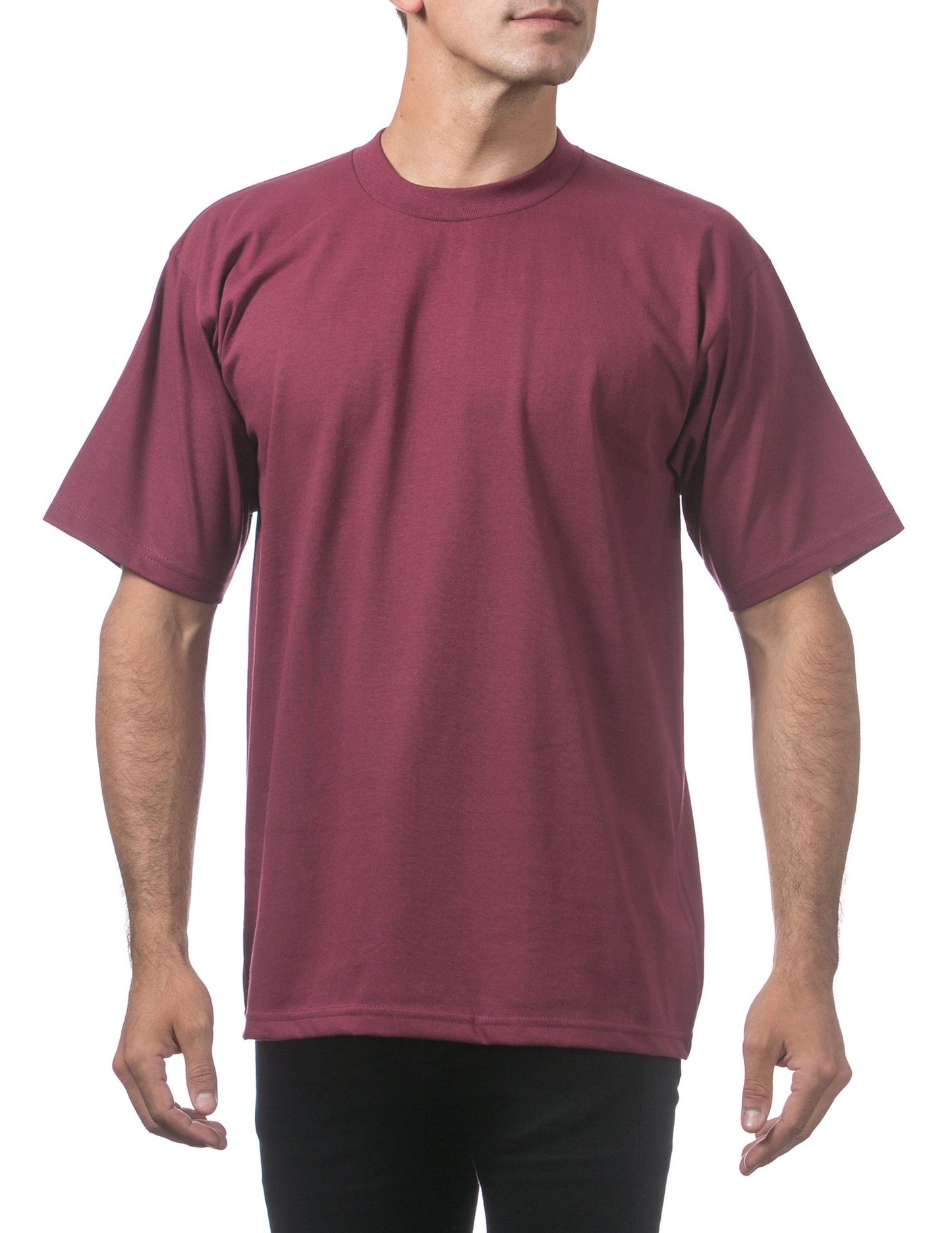 Pro Club Men's Heavyweight Short Sleeve Tee - Maroon