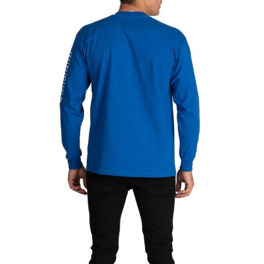 Pro Club Embroidered Box Logo Long Sleeve Heavyweight - ROYAL