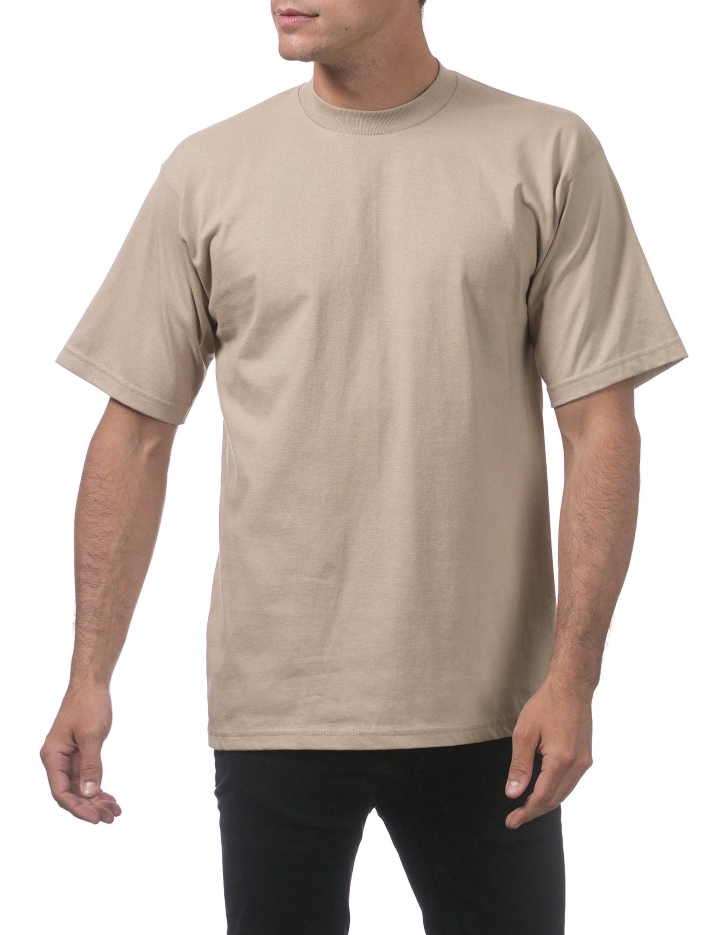 Pro Club Men's Heavyweight Short Sleeve Tee - KHAKI