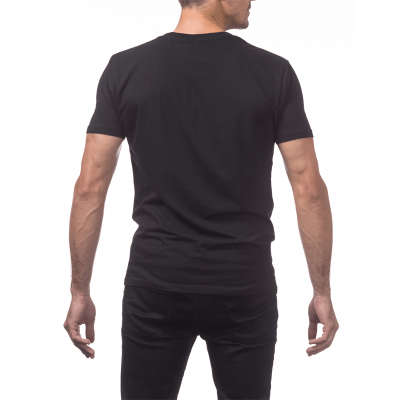 Pro Club Men's Heavyweight V-neck Tee - BLACK