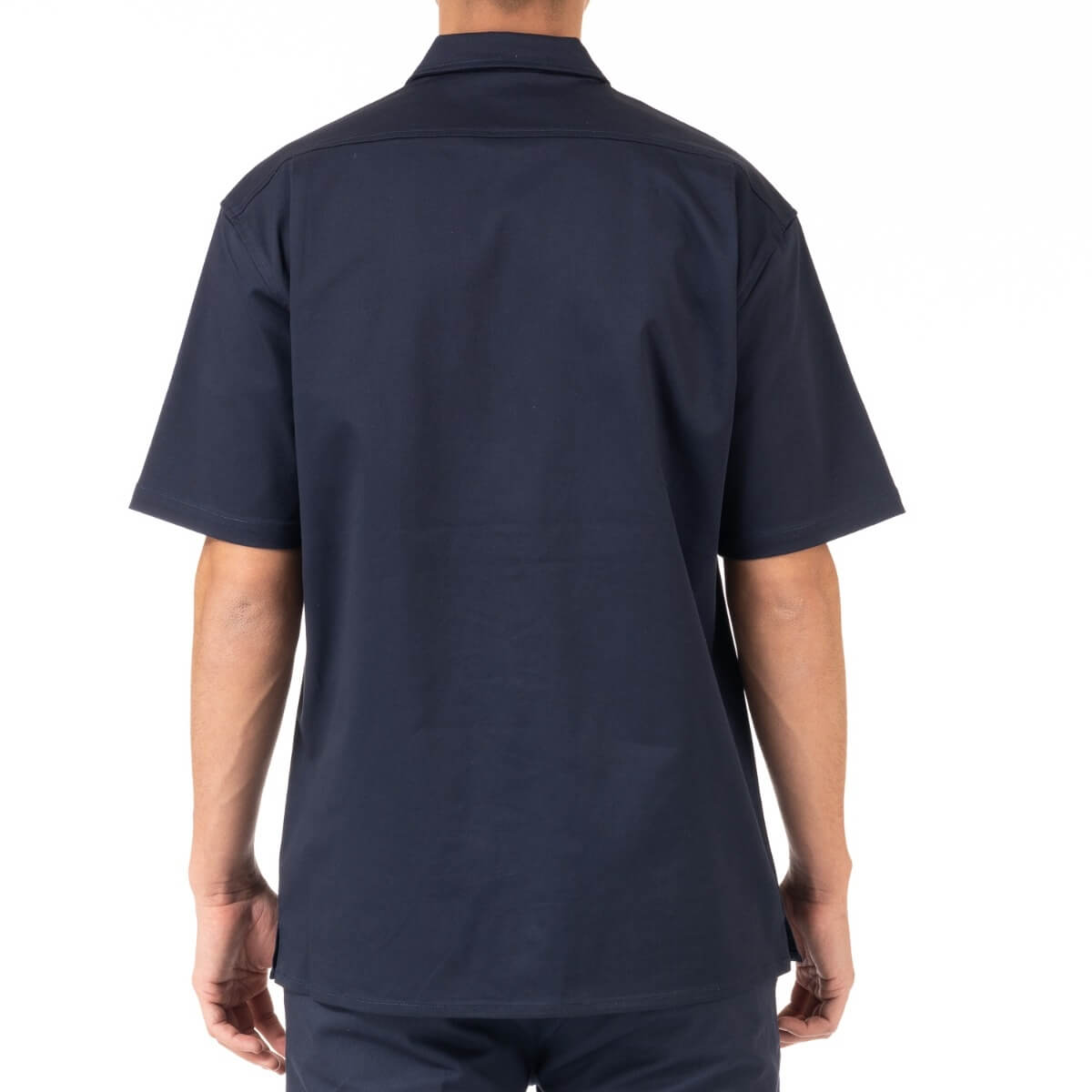 Pro Club Men's Workwear Mechanic's Short Sleeve Shirt - Navy