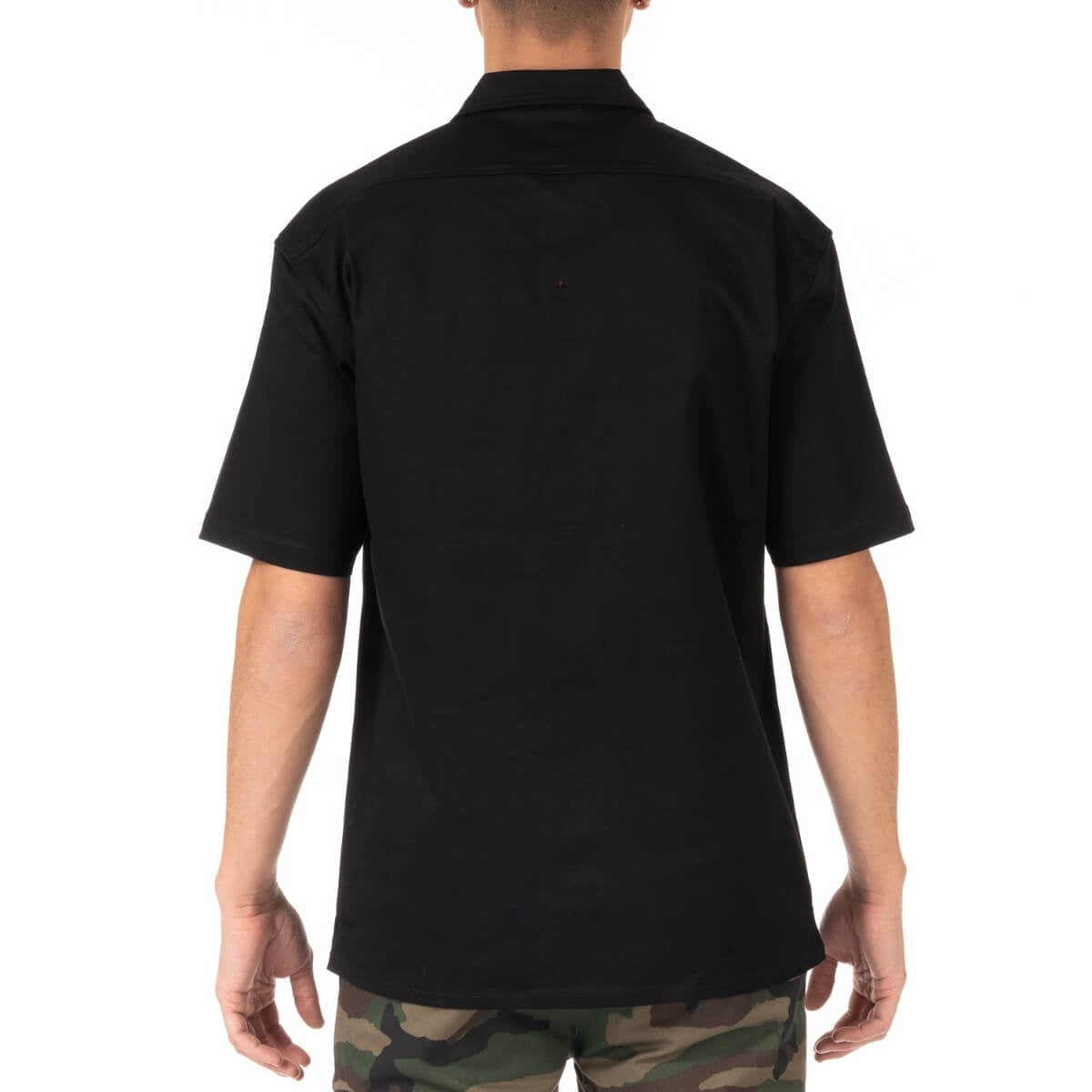 Pro Club Men's Workwear Mechanic's Short Sleeve Shirt - Black