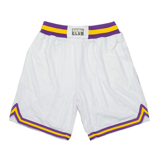 Pro Club Classic Basketball Shorts - White/Purple