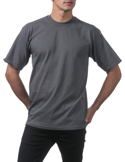 Pro Club Men's Heavyweight Short Sleeve Tee - GRAPHITE