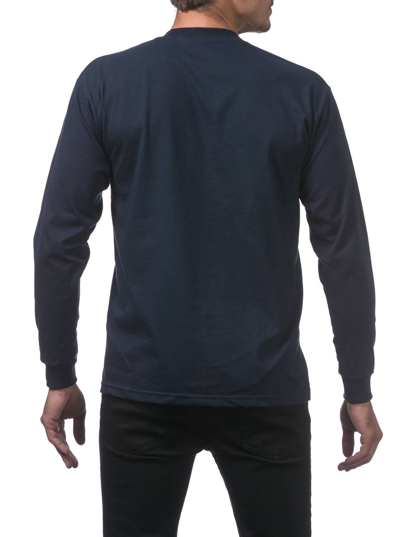 Pro Club Heavyweight Cotton Long Sleeve Crew Neck - NAVY