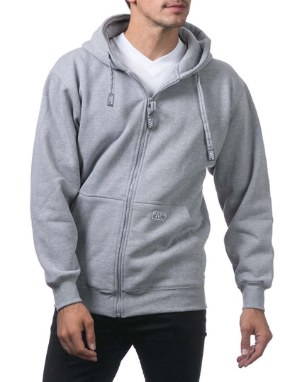 Pro Club Heavyweight Full Zip Fleece Hoodie - GRAY