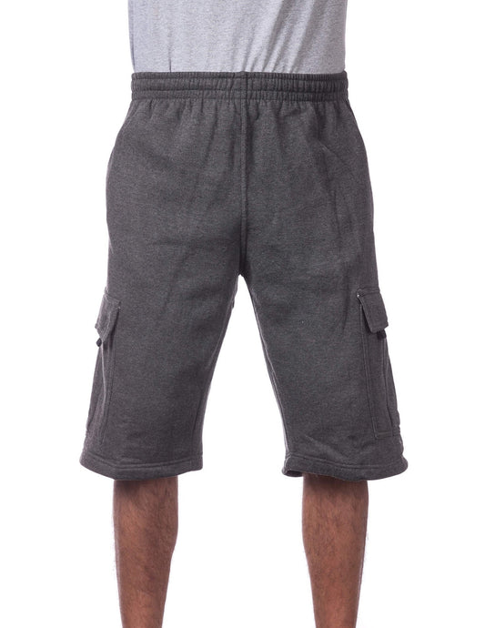 Pro Club FLEECE CARGO SHORTS - CHARCOAL
