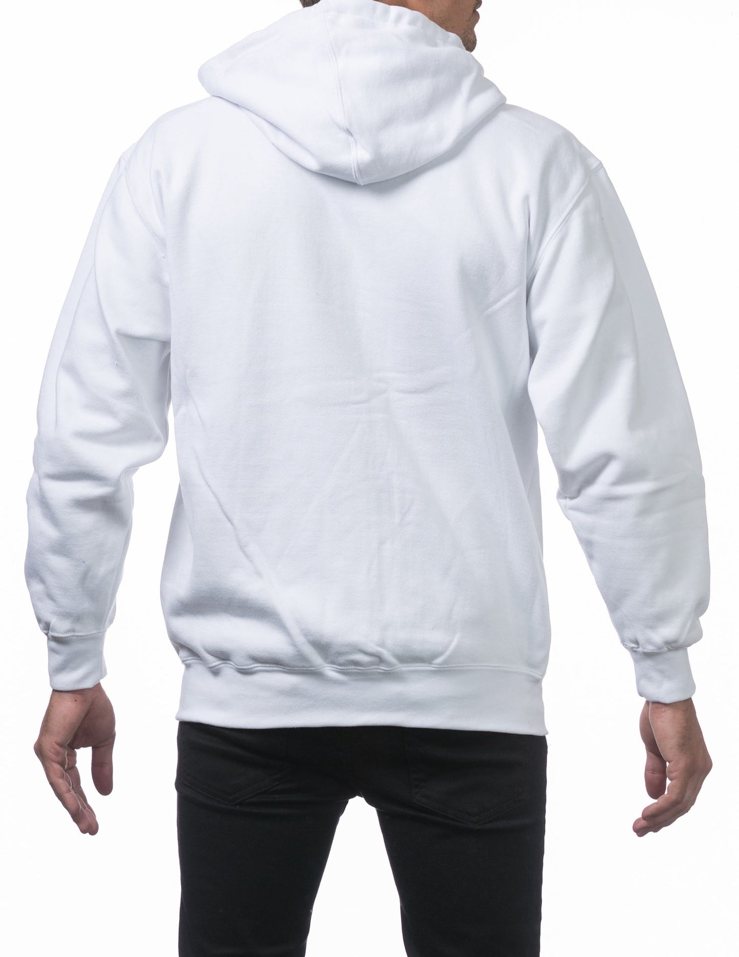 Pro Club Heavyweight Full Zip Fleece Hoodie - WHITE
