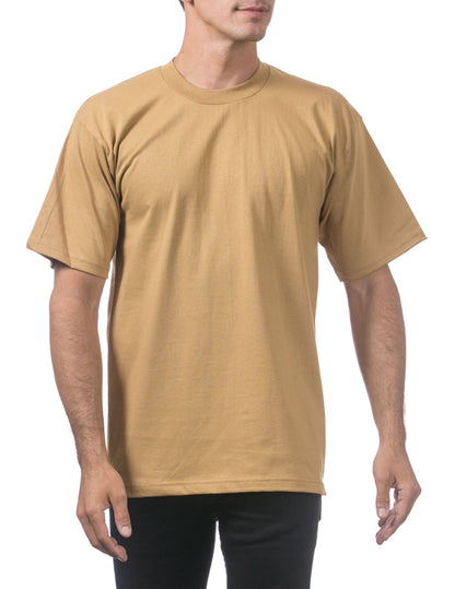 Pro Club Men's Heavyweight Short Sleeve Tee - MUSTARD
