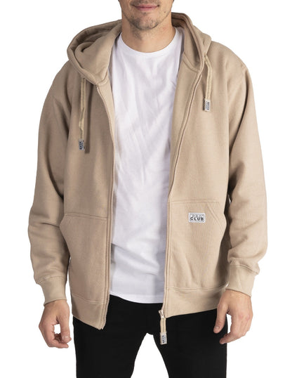 Pro Club Heavyweight Full Zip Fleece Hoodie - KHAKI