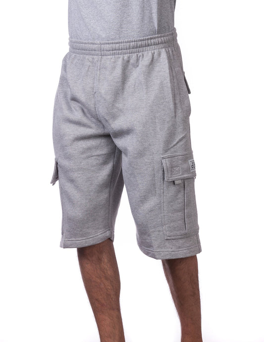 Pro Club FLEECE CARGO SHORTS - GRAY