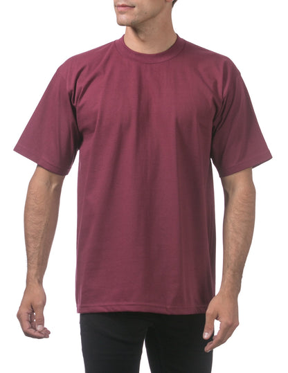 Pro Club Men's Heavyweight Short Sleeve Tee - Maroon